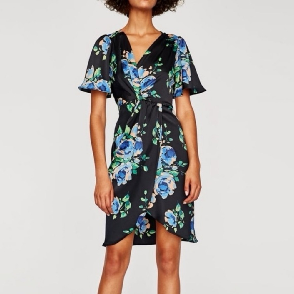 Zara floral wrap Dress